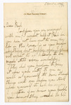 Letter: Maud Clark to Paul Laurence Dunbar, Page 1 of 4 by Ohio History Connection and Maud Clark