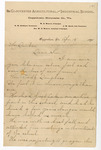 Letter: W.B. Weaver of the Gloucester Agricultural and Industrial School to Paul Laurence Dunbar, Page 1 of 2 by Ohio History Connection and W. B. Weaver