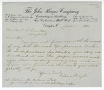 Letter: Lorin Wright, John Rouzer Company, to Paul Laurence Dunbar by Ohio History Connection