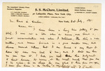 Letter: E.C. Martin of S.S. McClure, Limited, to Paul Laurence Dunbar by Ohio History Connection and E. C. Martin