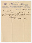 Letter: C.W. Dustin to Paul Laurence Dunbar by Ohio History Connection and C. W. Dustin