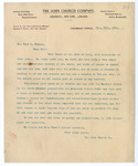 Letter: John Church Co. to Paul Laurence Dunbar, Page 1 of 1 by Ohio History Connection and John Church Co.