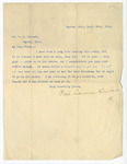 Letter: Paul Laurence Dunbar to Mr. F.W. Withoft by Ohio History Connection and Paul Laurence Dunbar