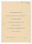 Invitation to Appomattox Club Cotillion Party by Ohio History Connection and Appomattox Club
