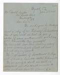 Letter: Beatrice Pendleton to Paul Laurence Dunbar, Page 1 of 2 by Ohio History Connection and Beatrice Pendleton
