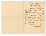 Letter: William Dean Howells to a Mr. Douglas, Introducing Paul Laurence Dunbar by Ohio History Connection and William Dean Howells