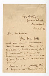 Letter: M. Forman (?) to Paul Laurence Dunbar, Page 1 of 3 by Ohio History Connection and M. Forman