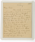 Undated letter: Lu to Paul Laurence Dunbar, Page 1 of 2 by Ohio History Connection