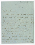 Letter: Nancy Woodhouse to Paul Laurence Dunbar, Page 1 of 3 by Ohio History Connection and Nancy Woodhouse