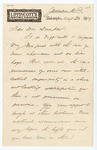 Letter: H.S. Morris to Paul Laurence Dunbar, Page 1 of 2 by Ohio History Connection and H. S. Morris