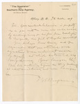 Letter: F.Z.S. Peregrino of The Spectator and Southern Help Agency to Paul Laurence Dunbar by Ohio History Connection and F. Z.S. Peregrino