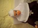 Headgear: Guimpe on Choir Sister Doll by Clare Veronica Wyman