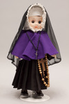 Doll wearing habit worn by Religious of the Cenacle