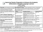 Research exercise: Improving Teacher Preparation to Enhance Academic Achievement of English Language Learners