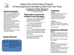 Edison After School Music Program: A Field Experience Volunteering With Inner City Youth