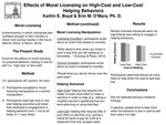 Effects of Moral Licensing on High-Cost and Low-Cost Helping Behaviors