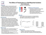 The Effect of Temperature on Self-Reported Isolation
