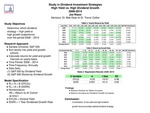 A study in Dividend Investment StrategiesHigh Yield vs. High Dividend GrowthFor the Period 2008 - 2014