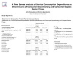 A time series analysis of Service Consumption expenditures as determinants of the consumer discretionary and consumer staples sector price movements, 2004-2014.