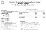A Portfolio Weighting Strategy For a Portfolio of 9 Large Cap Healthcare Stocks:  The Case for Capture Ratios, 2010 - 2015