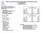 The Case for ROE: A Fundamentals Based Portfolio Weighting Model for Healthcare Stocks