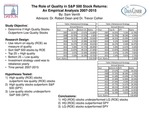The Role of Quality in S&P 500 Stock Returns: An Empirical Analysis 2007-2015