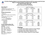 A Single Sector Portfolio Weighting Model with Firm Revenue Growth the Factor Weight: An Empirical Analysis of Portfolio Returns for Select Stocks in the Communications Sector, 2009-2022