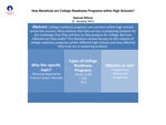 How Beneficial are College Readiness Programs within High Schools?