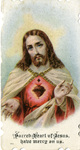 Sacred Heart of Jesus holy card
