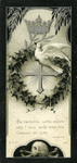 Dove and crown memorial holy card