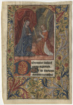 Annunciation: manuscript leaf from a book of hours by Catholic Church