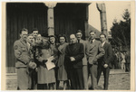 A group of men at the Baltic University in Exile.