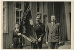A flag presentation at the Baltic University in Exile