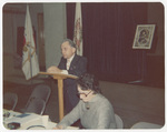 Man standing at podium at 1963 Boston National Convention