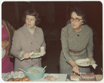 Two women in line for food at 1963 Boston National Convention