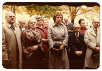 Mourners at funeral of Professor A. Aleksis