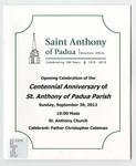 Saint Anthony of Padua, Dayton, Ohio: Celebrating 100 Years, 1913-2013