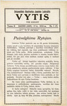 Vytis, Volume 2, Issue 1 (January 17, 1916)