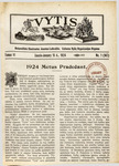 Vytis, Volume 10, Issue 1 (January 15, 1924)