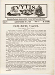 Vytis, Volume 10, Issue 20 (November 30, 1924) by Knights of Lithuania