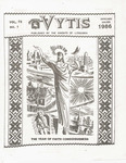 Vytis, Volume 72, Issue 1 (January 1986) by Knights of Lithuania